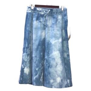 Lucy Indigo Culottes Wide Leg Capri Size M
